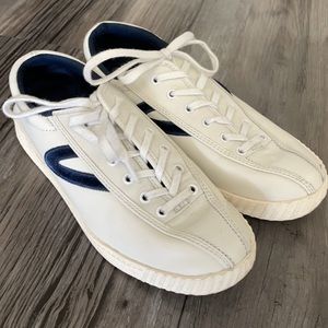 Vintage leather Tretorn sneakers.
